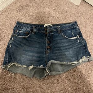 Button fly jean shorts from Abercrombie size 12 worn once